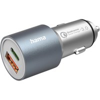 Autolader Hama 1x USB-C 1x USB-A 38W metaal