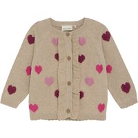 Minymo Cardigan Met Ruches En Hartjespatroon - Maat 80
