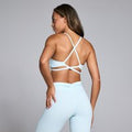 Damski stanik sportowy z paskami na plecach z kolekcji Tempo MP  – Baby Blue - XL