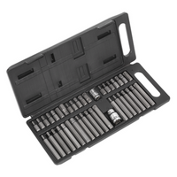 Siegen TRX-Star/Hex/Spline Bit Set 40pc 3/8" & 1/2"Sq Drive