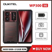 Oukitel WP300 5G Rugged Smartphone 6.78" FHD 36GB+512GB Modular petachable Earbud/camping Light 108MP Android 15 Cellphone NFC