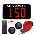 Italian Voice Queue Wireless Calling System Take a Number Machine with 1 Token Display 2 next Call Buttons 1 Ticket Dispenser
