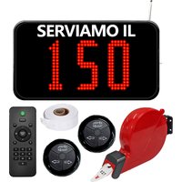 Italian Voice Queue Wireless Calling System Take a Number Machine with 1 Token Display 2 next Call Buttons 1 Ticket Dispenser