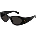 Gucci Femme Gucci GG1401S 001 Lunettes de soleil Acétate Noir Gris Géométrique Normale