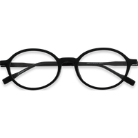 Kaleb Black Oval Eyeglasses | EYDOLOGY