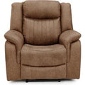 Morlix Fabric Manual Recliner 1 Seater Sofa in Tan