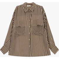 Camicia oversize a righe con tasche frontali