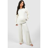Conjunto Premamá Para Estar En Casa De Canalé Suave, Blanco