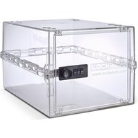 Medium Combination Lock Box – Secure Food & Medicine Storage, 12x8x6.6in, Shatter-Resistant