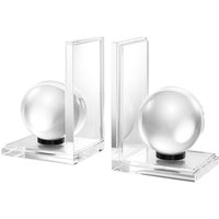 Casa Padrino Designer Kristallglas BuchstÃ¼tzen 2er Set - Luxus Kollektion