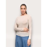 Maglia manica lunga in TENCEL™ Modal con Cashmere / MANDORLA / XL