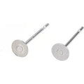 Non-Tarnish 304 Stainless Steel Stud Earring Findings, Stainless Steel Color, 12x4mm, Pin: 0.7mm