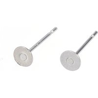 Non-Tarnish 304 Stainless Steel Stud Earring Findings, Stainless Steel Color, 12x4mm, Pin: 0.7mm
