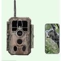 Caméra de Chasse WiFi Bluetooth, 64MP HD 1296P et Vision Nocturne,0.1S Temps de Déclenchement,No Glow LED Infrarouge et IP66 Étanche|A280W Marron