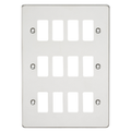 KnightsBridge Flat plate 12G grid faceplate - polished chrome