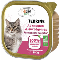 Felichef Patè di Salmone Bio per Gatti - 100 g, 12 pezzi