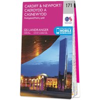 Ordnance Survey OS Map of Cardiff & Newport: Landranger 171