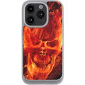 Apple iPhone 15 Pro Handy NIVOpure frozen Handyhülle Hülle NIVOpure Case Frozen Skull Totenkopf Fire