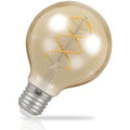 Crompton Globe LED G80 Light Bulb E27 4.9W (35W Eqv) Dim Extra Warm White Antique Spiral Filament Screw Vintage Gold