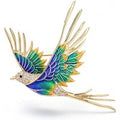Bluebird Crystal Statement Brooch