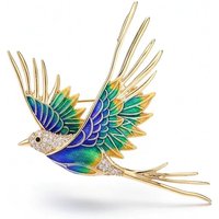 Bluebird Crystal Statement Brooch