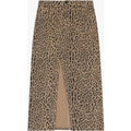 Jupe fendue à motif animalier