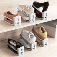 Set 6 pezzi organizzatore di scarpe Portascarpe Salvaspazio Regolabili Ideale per Scarpiera Armadio Mobili