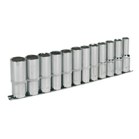 Sealey Premier Socket Set 12pc 1/2"Sq Drive 6pt Deep WallDrive® Metric