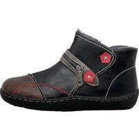 Retro-Design flache Winterschuhe Schwarz 41