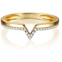Anel Vivara em Ouro Amarelo 18k com Diamantes