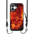 Apple iPhone 17 NIVOpure noir Coque de telephone coque NIVOpure noire Skull Totenkopf Fire