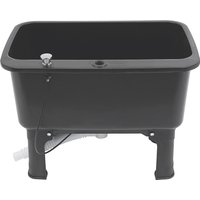 Floor Mop Sink Commercial, Plastic Mop Service Basin, Industrial Mop Bucket Utility Sink for Kitchen Bathroom Business Garages (