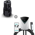 Lectron J1772 to Tesla EV Adapter (80A / 240V) + Level 2 NACS Tesla V-BOX Pro (48A / 240V / NEMA 14-50) WiFi App Version Bundle
