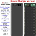 PD QC3.0 Quick Charge Welding Free 10*18650 Battery Storage Box DIY Shell Case 18650 Battery Holder Box Dual USB Power Bank Case