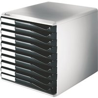 Box archivio Leitz cassetti colore nero, 10 cassetti