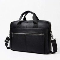 Premium Genuine Leather Laptop Bag for Men - 15.6 Inch