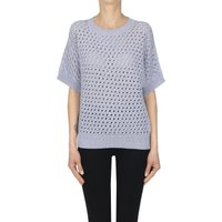 Textured sequined knit pullover