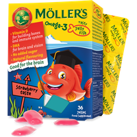 Möller's Omega 3 Jelly Fish Strawberry Gummies