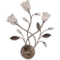 Firstlight 8360AB Cindy 3 Light Wall Light with Glass Shades