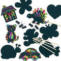 Novelty Scratch Art Magnets (Pack of 10) Christmas Crafts