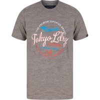 T-Shirts Silver Bullets Motif Injection Marl Cotton Jersey T-Shirt in Black / Grey / S - Tokyo Laundry