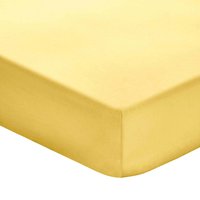 1951 Plain Dye Percale Kingsize Fitted Sheet, Ochre