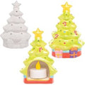 Ceramic Christmas Tree Tealight Holders (Box of 3) Christmas Crafts
