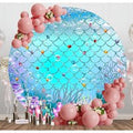 Undersea Colorful Crystal Round Mermaid Backdrop - Aperturee