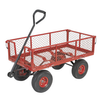 Sealey Platform Truck with Removable Sides Pneumatic Tyres 200kg Capacity