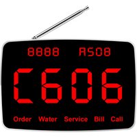 JINGLE BELLS CTM368 Display Monitor Receiver for Restaurant, Hotel, Clinic,Work with Table Call Button, Wireless Calling System