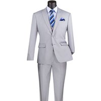 Vinci Men's 3 Piece Slim Fit Executive Suit Flat Front Pants