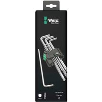 Wera 9 Piece Ball End Hexagon Allen Key Set Metric