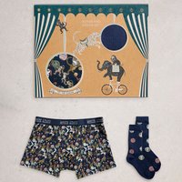 White Stuff Organic Boxers & Socks Gift Set - Dark Navy