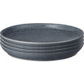 Dark Grey Speckle Coupe Dinner Plates - Set Of 4 -